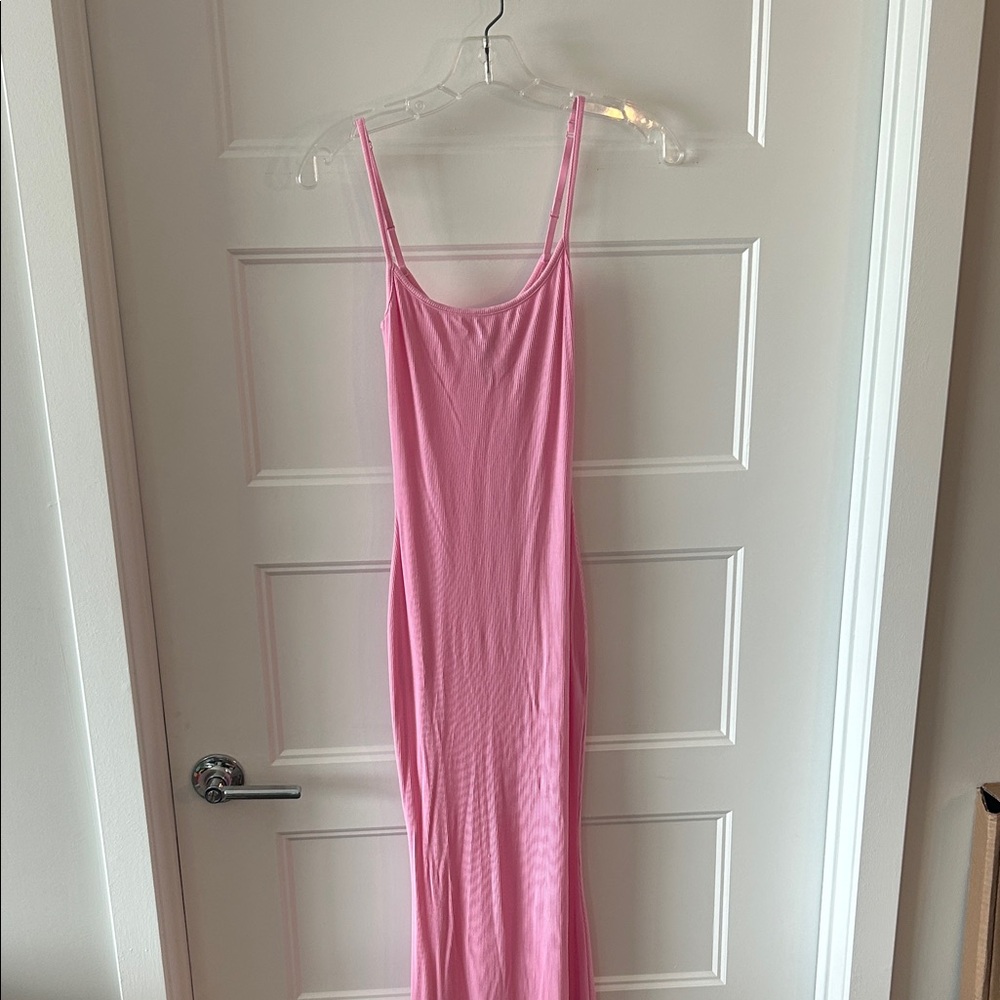 SKIMS Bubble Gum Pink Women's Soft Lounge Long Slip Dress Small - Picture 6 of 9